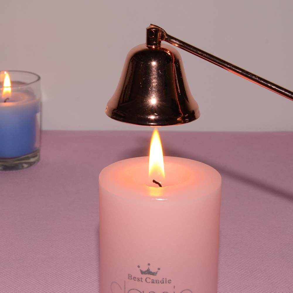Candle Accessory Set, Candle Snuffer, Candle Wick Trimmer, Candle Wick Dipper with Gift Package, 3 in 1 Candle Tool Kit, Great for Scented Candles Lovers (Rose Gold)