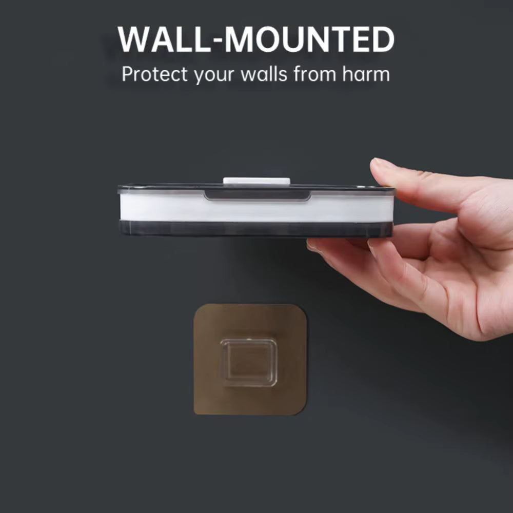 Double Layers Soap Box Drain Soap Holder Bathroom Accessories Suction Cup Soap Dish Tray Soap Dish for Bathroom Soap Container
