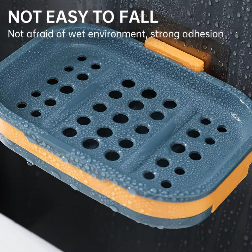 Double Layers Soap Box Drain Soap Holder Bathroom Accessories Suction Cup Soap Dish Tray Soap Dish for Bathroom Soap Container
